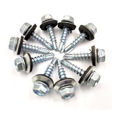 EPDM Hex Head para perforación automática de cubiertas de tornillos zincados