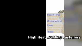 Pernos de tuercas de soldadura de alta temperatura de acero inoxidable 316